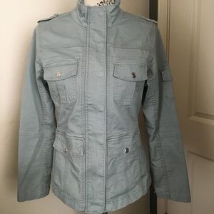 Kensie Zip Up Button Up Jacket